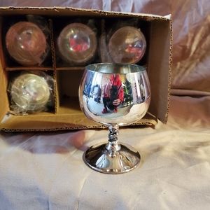 Set of 6 Silver plated goblets
